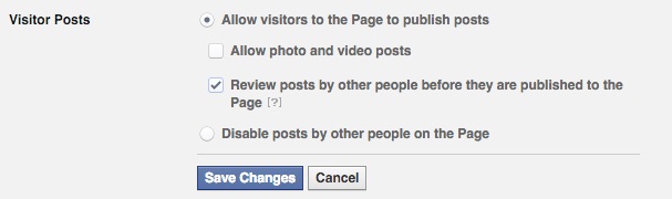 Adjust Facebook Post Moderation